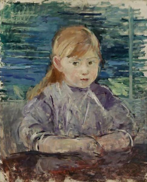 Fillette En Mauve Oil Painting by Berthe Morisot