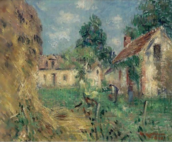 Petite Ferme Aux Environs De Caen Oil Painting by Gustave Loiseau