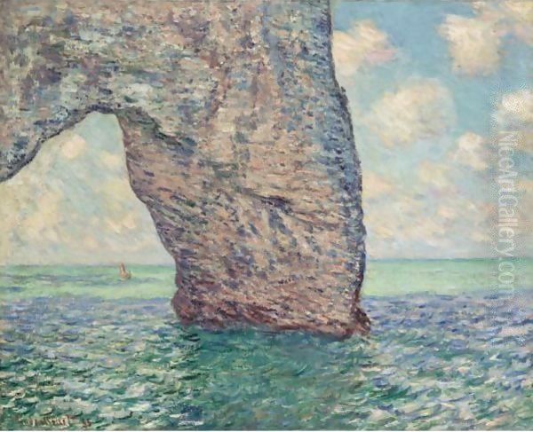 La Manneporte, Maree Haute Oil Painting by Claude Oscar Monet