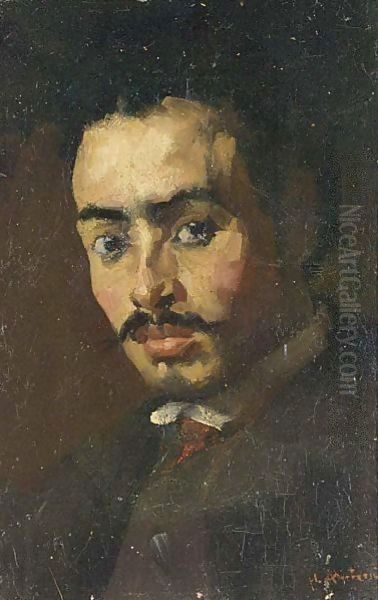 A Portrait Of A Man Oil Painting by Floris Arntzenius