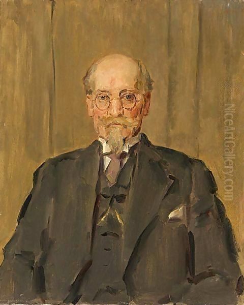 A Portrait Of Professor S.R. Steinmetz Oil Painting by Isaac Israels