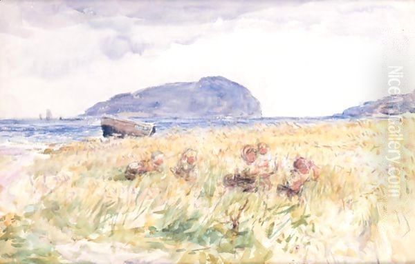 Among The Bent, Ailsa Craig Oil Painting by William McTaggart