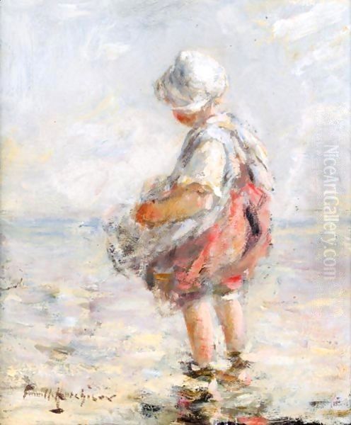 Paddling Oil Painting by Robert Gemmell Hutchison