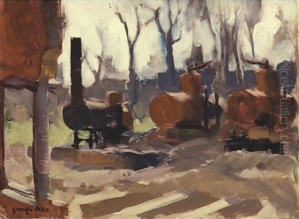 Industrial Landscape Oil Painting by George Luks