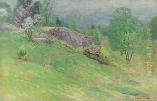 Resurrection Rock, Hyde Park Oil Painting by John Joseph Enneking