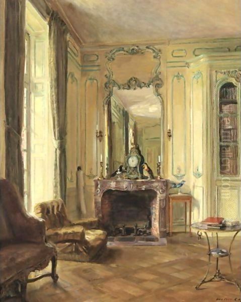 The Library, Breau Oil Painting by Walter Gay