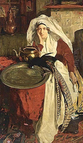 A Woman In Regional Costume Oil Painting by Willem Maris