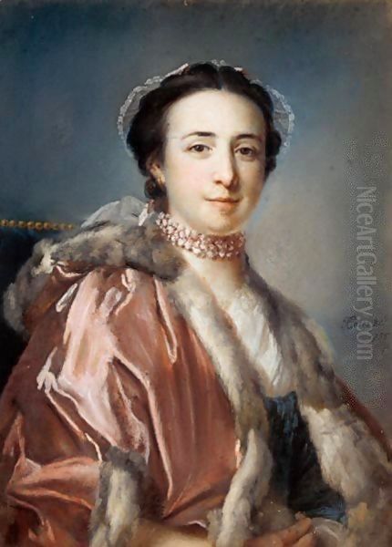 Portrait Of Mericas Da Silver, Mrs Joseph Gulston Oil Painting by Francis Cotes