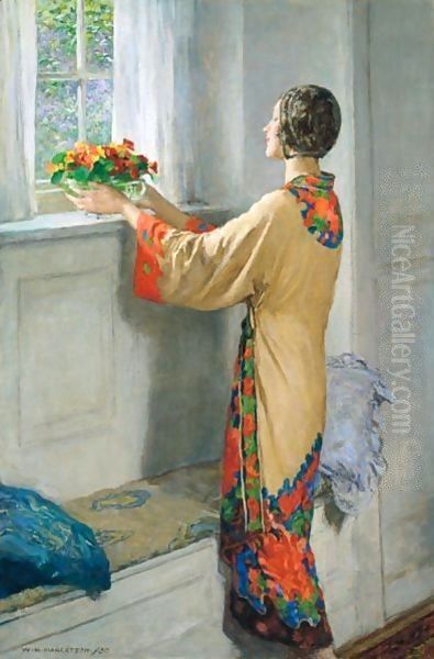 A New Day Oil Painting by William Henry Margetson