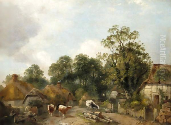 Near Dorking, Surrey Oil Painting by Charles Collins