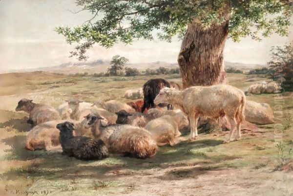 Midday Heat Oil Painting by Rosa Bonheur