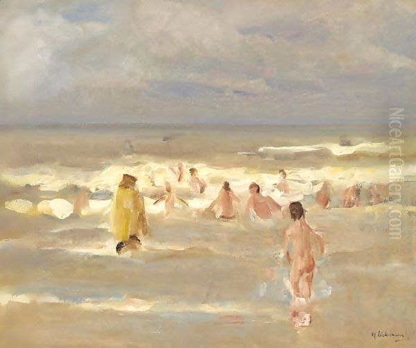 Badende Knaben (Bathing Boys) Oil Painting by Max Liebermann