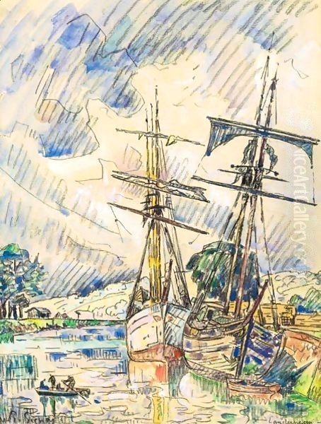 Landerneau Oil Painting by Paul Signac