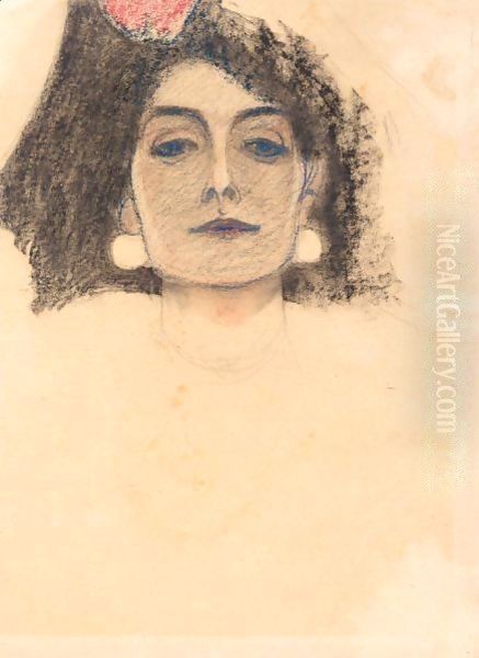 Italienerin (Italian Woman) Oil Painting by Egon Schiele