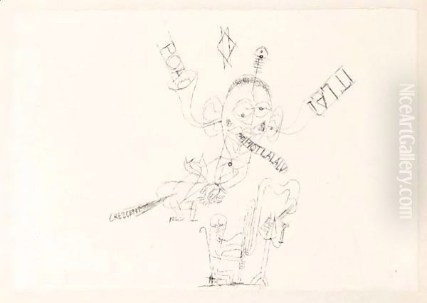 Der Fagottist (The Bassoonist) Oil Painting by Paul Klee