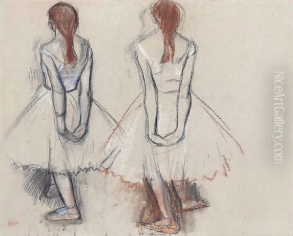 Etude De Danseuses Oil Painting by Edgar Degas