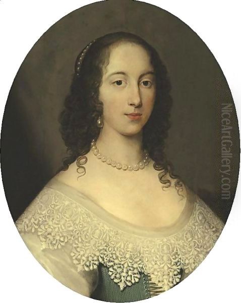 Portrait Of A Lady 3 Oil Painting by Cornelius Janssens Van Ceulen