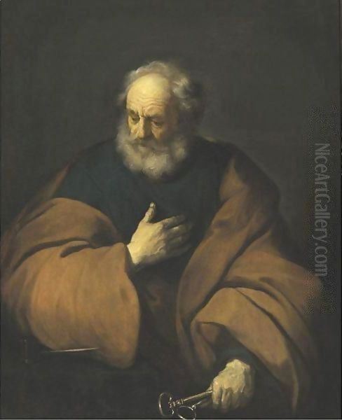 Saint Peter Holding The Keys To The Church Oil Painting by Jacob Adriaensz Backer