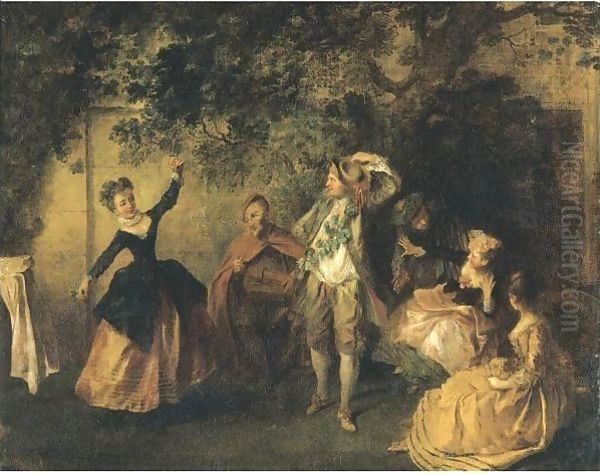 Fete Champetre Oil Painting by Nicolas Lancret