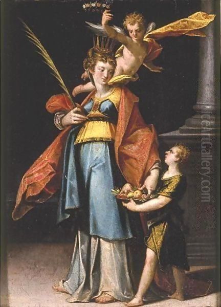 Saint Dorothy Oil Painting by Bartholomaeus Spranger