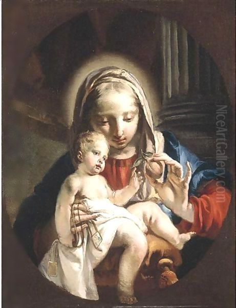 Madonna And Child Oil Painting by Giovanni Battista Tiepolo