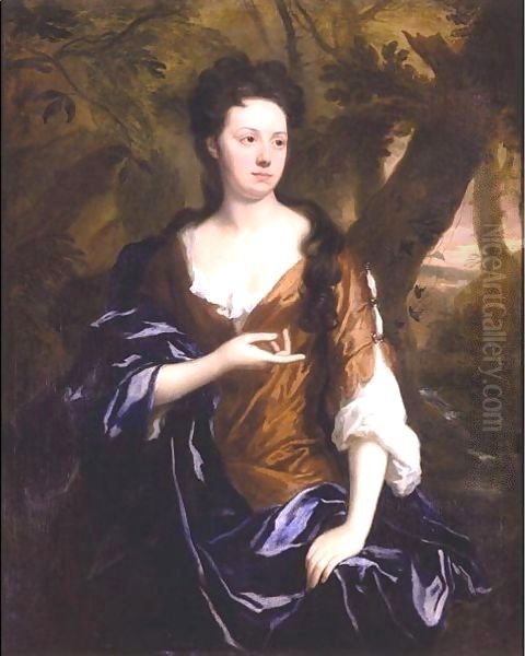 Portrait Of Mrs. Fisher Of Packington, Warwick Oil Painting by Sir Godfrey Kneller