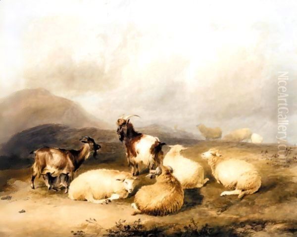 In The Highlands 2 Oil Painting by Thomas Sidney Cooper