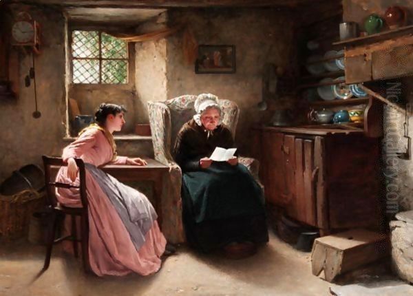 Asking Granny's Advice Oil Painting by Haynes King