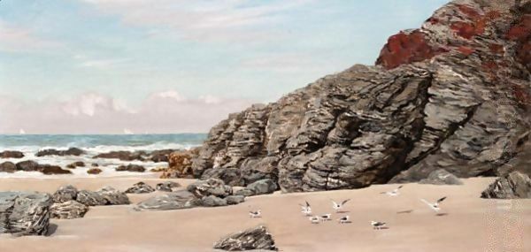 St Agnes, Cornwall Oil Painting by John Edward Brett