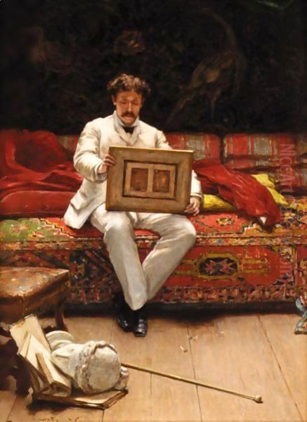 The Connoisseur Oil Painting by Victor Joseph Chavet