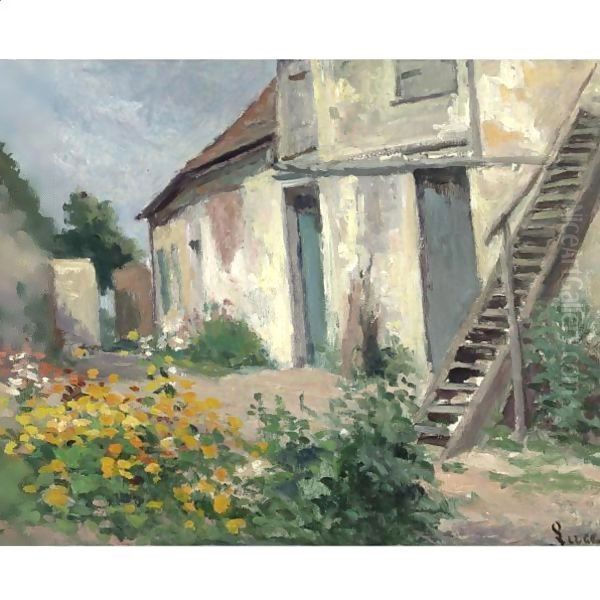 Rolleboise, La Maison De L'Artiste Oil Painting by Maximilien Luce