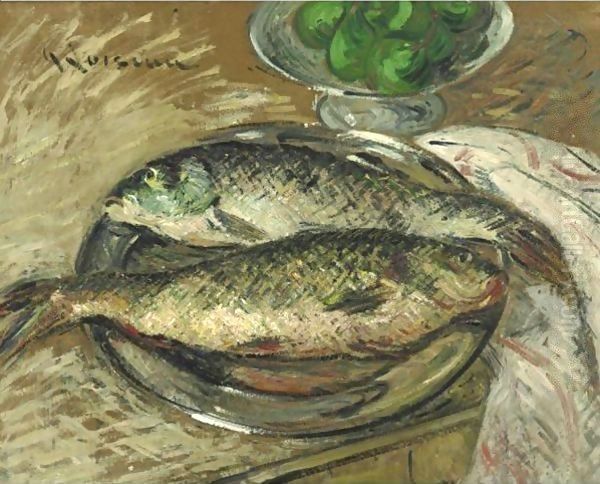 Poissons Oil Painting by Gustave Loiseau