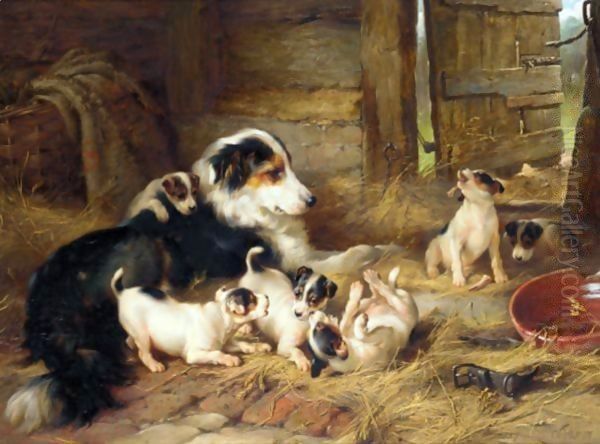 The Foster Mother Oil Painting by Walter Hunt