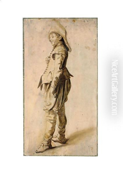 Study Of A Standing Youth In A Hat Oil Painting by Dirck Hals