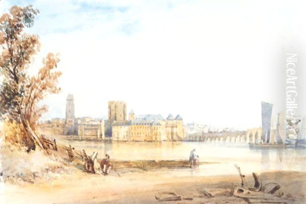 Beaugency On The Loire, France Oil Painting by William Callow