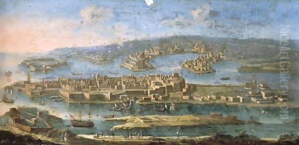 A View Of Valletta, Malta Oil Painting by Juan Ruiz