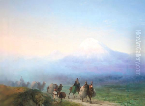 Mount Ararat Oil Painting by Ivan Konstantinovich Aivazovsky