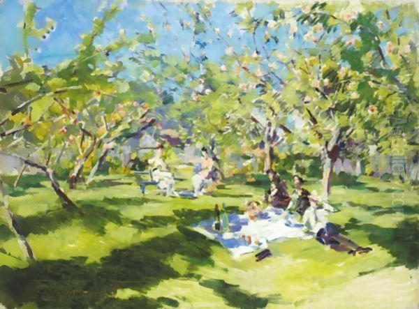 The Picnic Oil Painting by Konstantin Alexeievitch Korovin