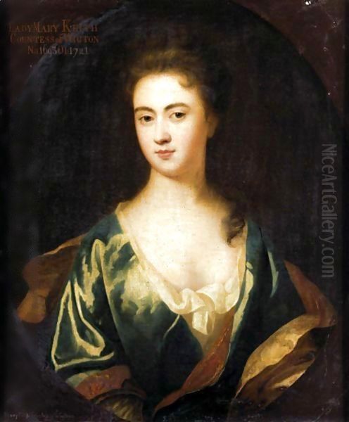 Portrait Of Lady Mary Keith, Countess Of Wigton (1695-1721), 2nd Wife Of John Fleming, 6th Earl Of Wigton Oil Painting by Sir Godfrey Kneller