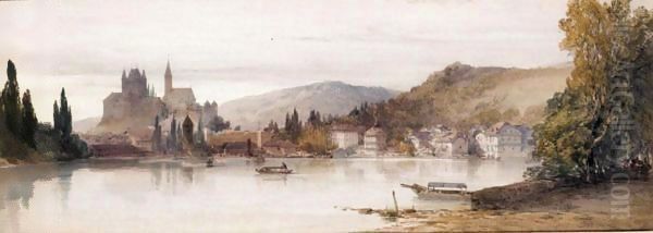 Thun, Early Morning Oil Painting by William Callow