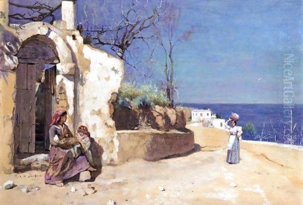 A February Day, Capri Oil Painting by Frederick William Jackson