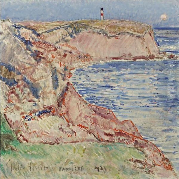 Montauk Light Oil Painting by Frederick Childe Hassam