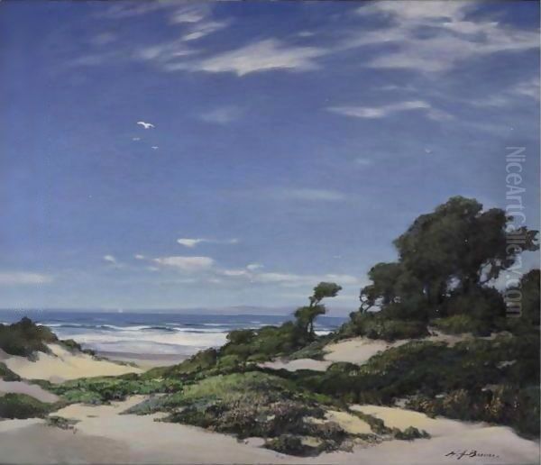 Coast Of Carmel Oil Painting by Henry Joseph Breuer