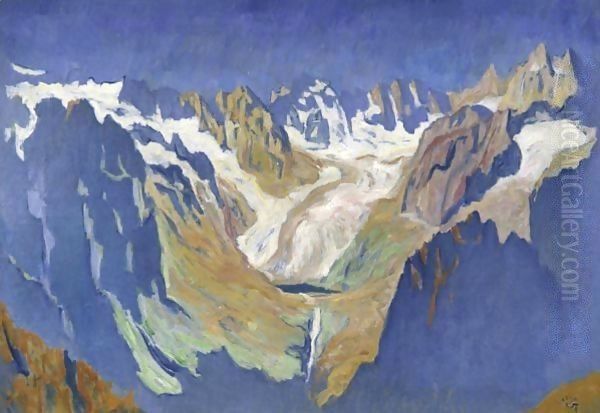 Albigna Valley, 1932 Oil Painting by Giovanni Giacometti