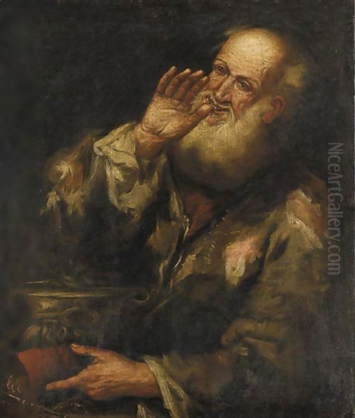 Figura Di Vecchio Oil Painting by Lombard School