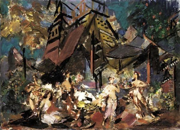 A Stage Design Oil Painting by Konstantin Alexeievitch Korovin