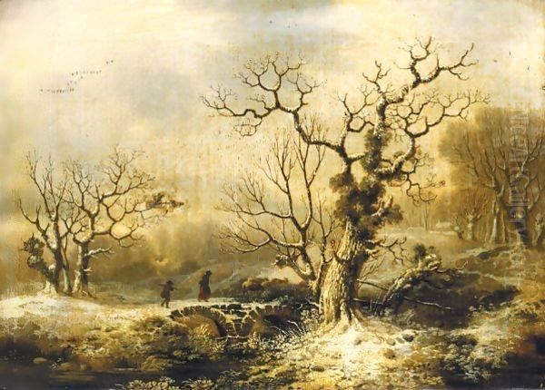 A Winter Landscape 2 Oil Painting by George, of Chichester Smith