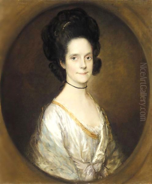 Portrait Of Elizabeth Ives, Mrs Thomas Butcher Oil Painting by Thomas Gainsborough