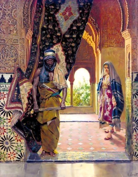 The Guard Of The Harem Oil Painting by Rudolph Ernst