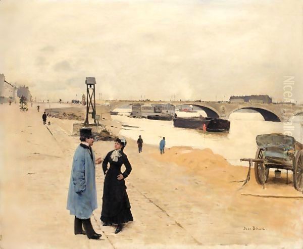 Le Pont De Bercy Oil Painting by Jean-Georges Beraud